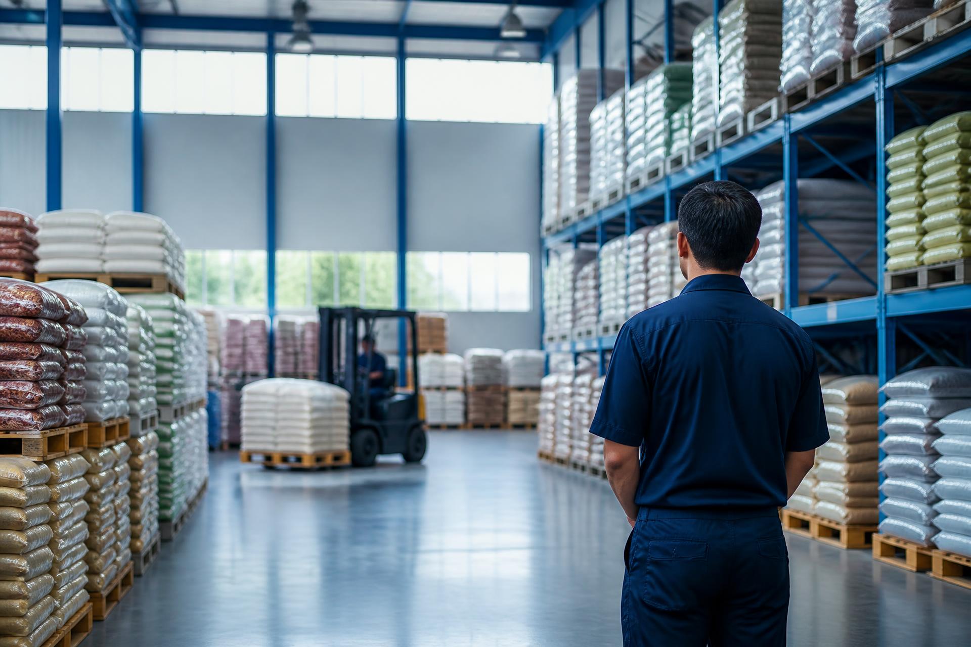 Centro de distribuição de gêneros alimentícios do Grupo RSM